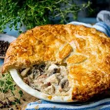 Chicken and mushroom pie